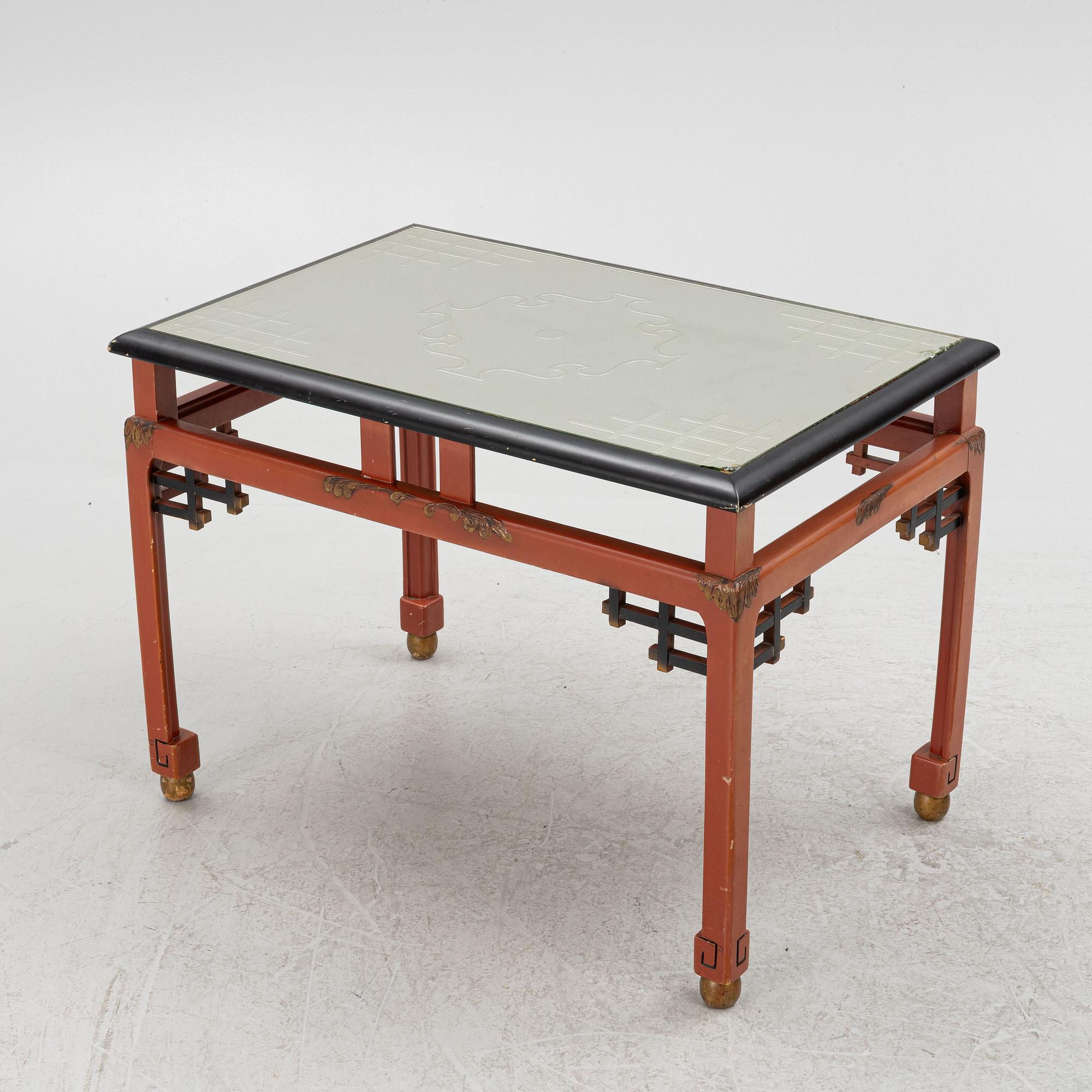 Elias Barup, sofa, armchair, and coffee table, Herbert Andersson's furniture workshops (Gärsnäs), 1930s.