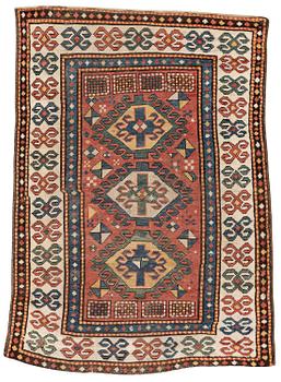 366. An antique Kazak rug, south Caucasus, c. 163 x 112 cm.