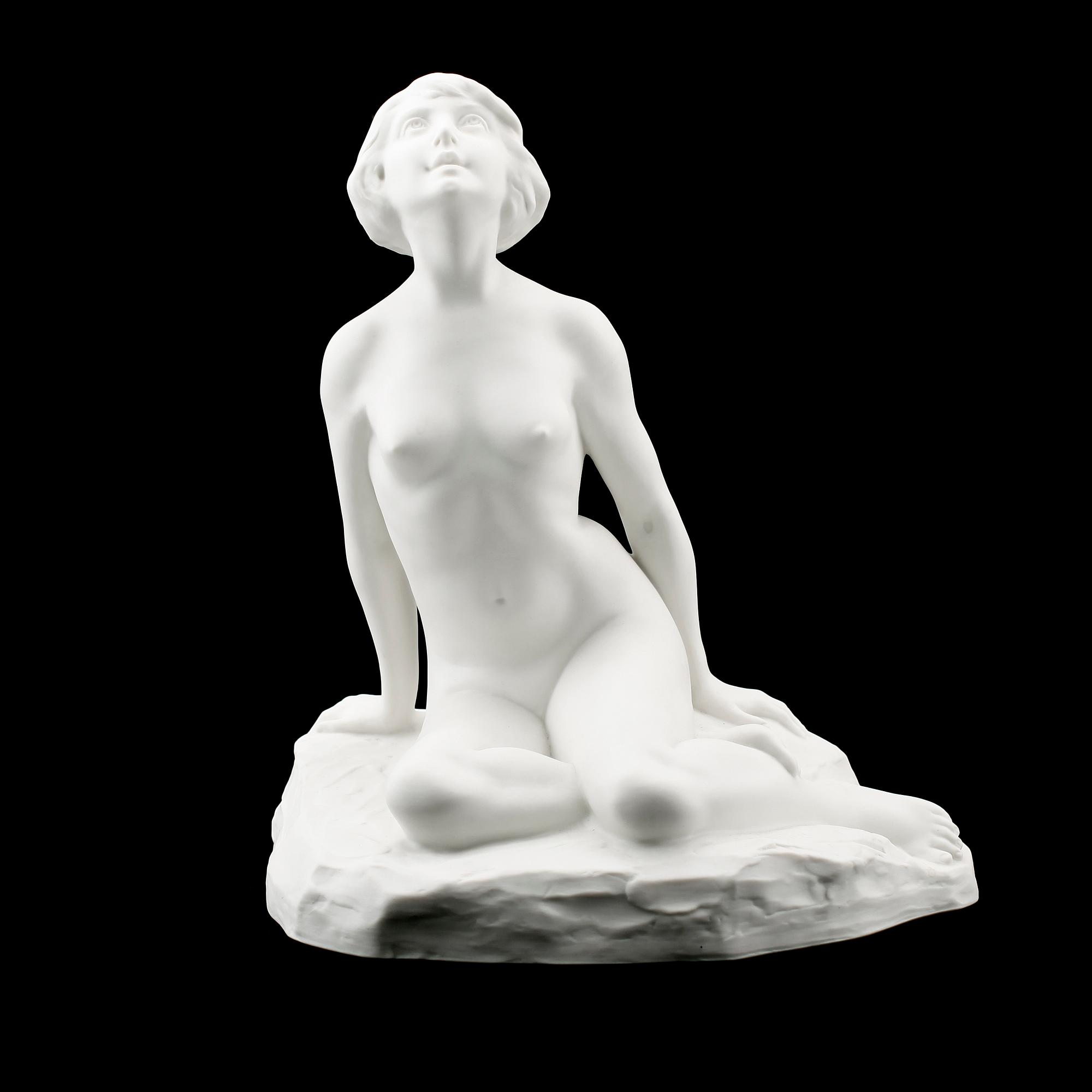 FIGURIN, parian, "Crocus", Alice Nordin, Gustafsberg 19171900-talets början.