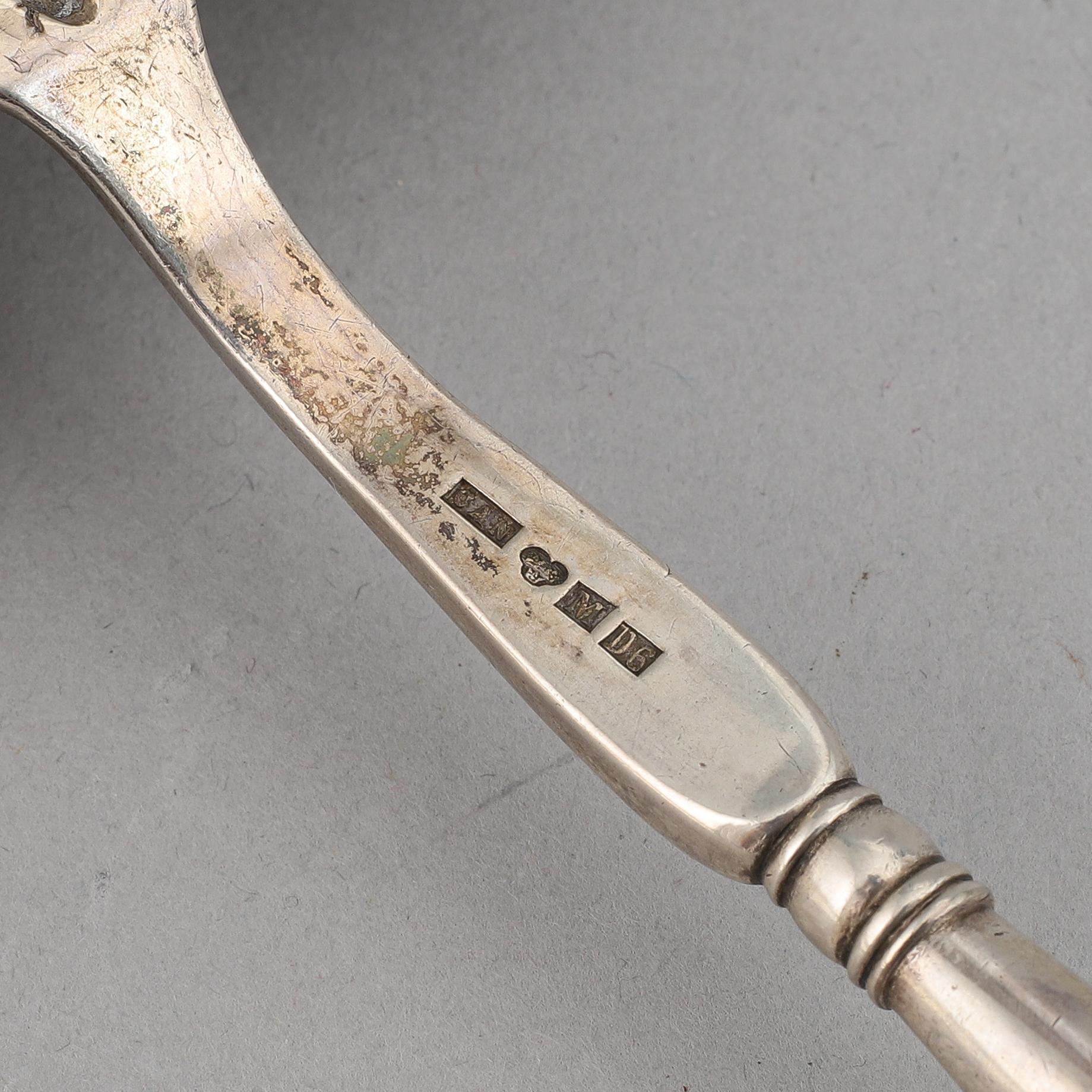 Two silver ladles, by Carl August Nilsson, Malmö, 1882, and Isak Gustaf Sundström, Söderköping, 1875.
