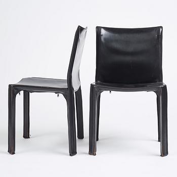 Mario Bellini, a set of  6 chairs, model "412, CAB", Cassina, Italy post 1977.