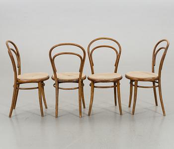 STOLAR, 4 st, Thonet-stil, 1900-talets första hälft.