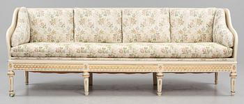 TRÅGSOFFA, gustaviansk stil, 1800/1900-tal.