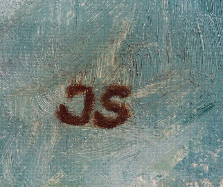 STENVINKEL, JAN, 2 st, olja på duk resp pannå, sign. Dat á tergo 1948 resp 1944.
