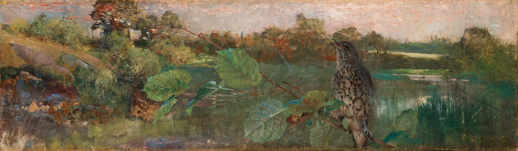 Bruno Liljefors, "Sångtrasten" (The song thrush).