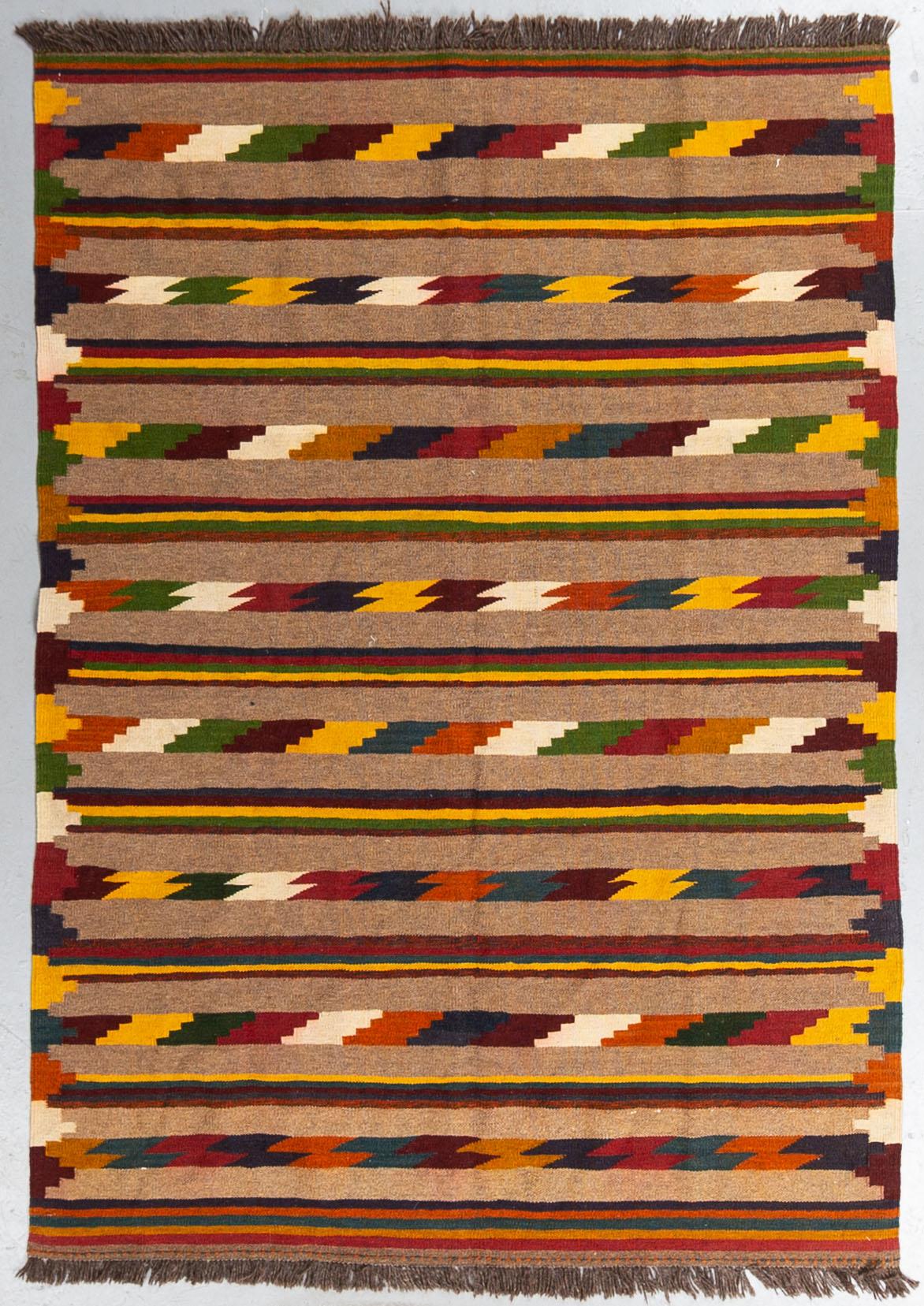 Matta, slätväv, ca  201 x 145 cm.