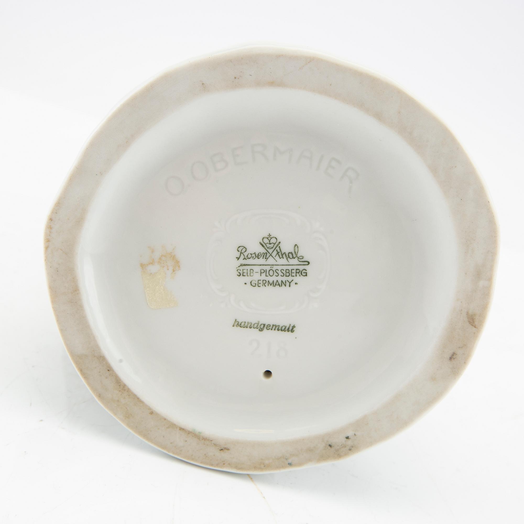 O Obermaier figurin Rosenthal Tyskland 1900-talets mitt porslin.