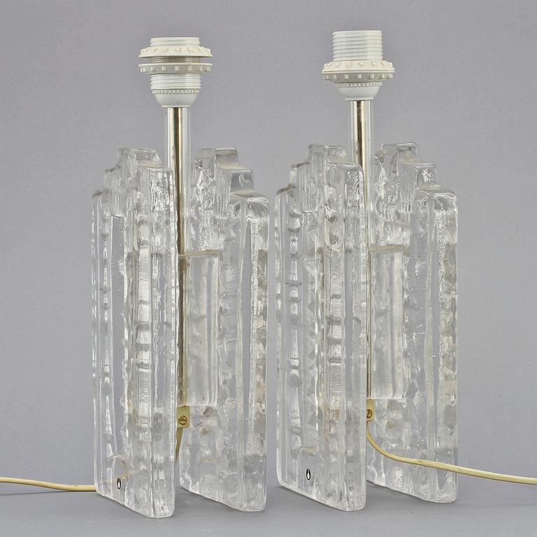 BORDSLAMPOR, ett par, Pukeberg, 1900-talets andra hälft.