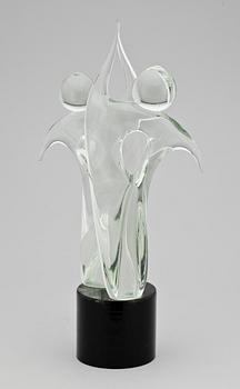 ALFREDO ROSSI, skulptur, glas, Murano. 1900-talets andra hälft.