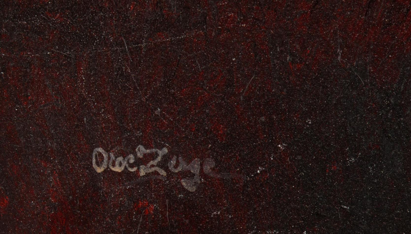 Owe Zerge, oil on panel, signed.