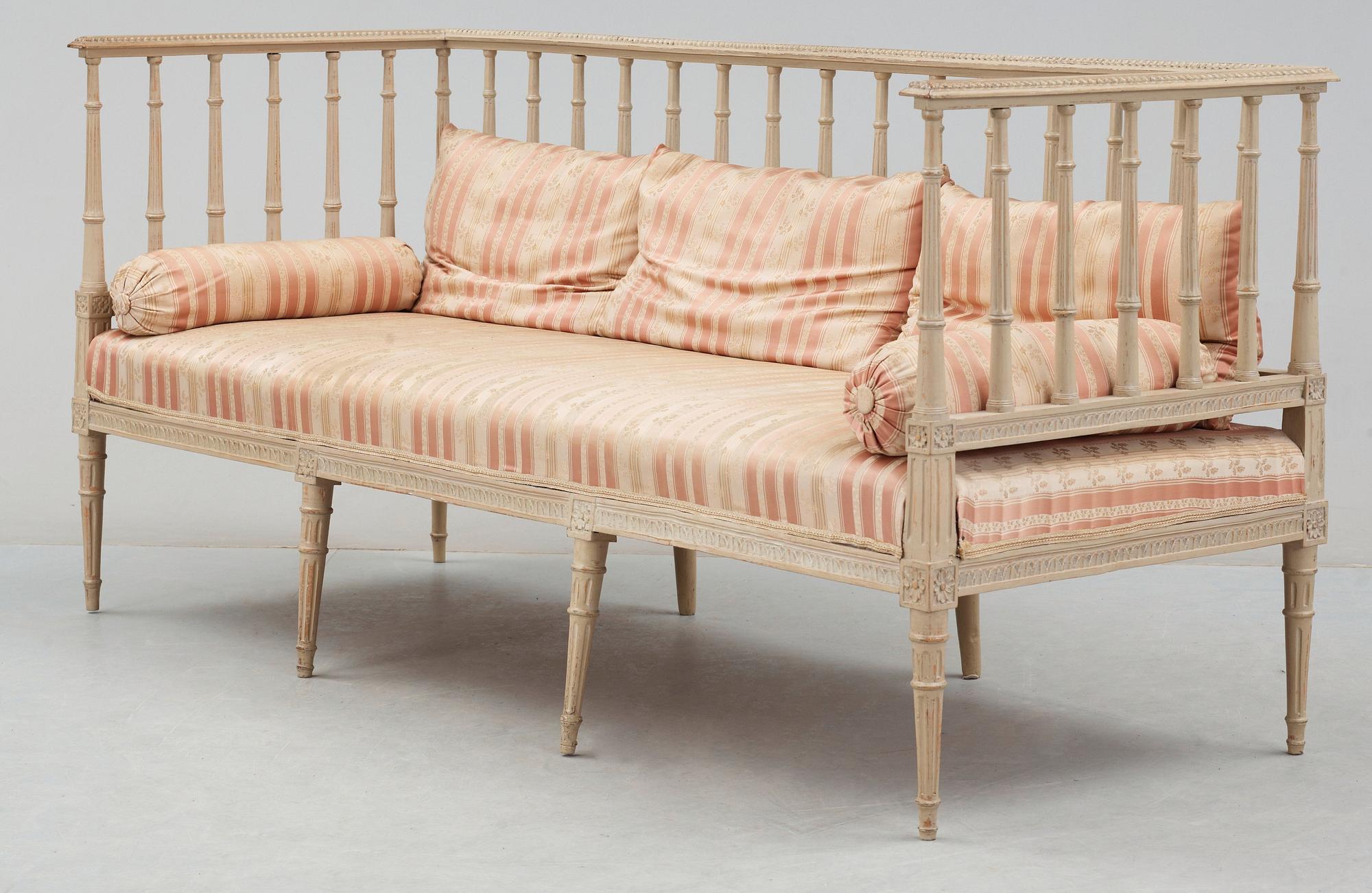 SOFFA, av Anders Hellman (mästare i Stockholm 1761-1793). Gustaviansk.