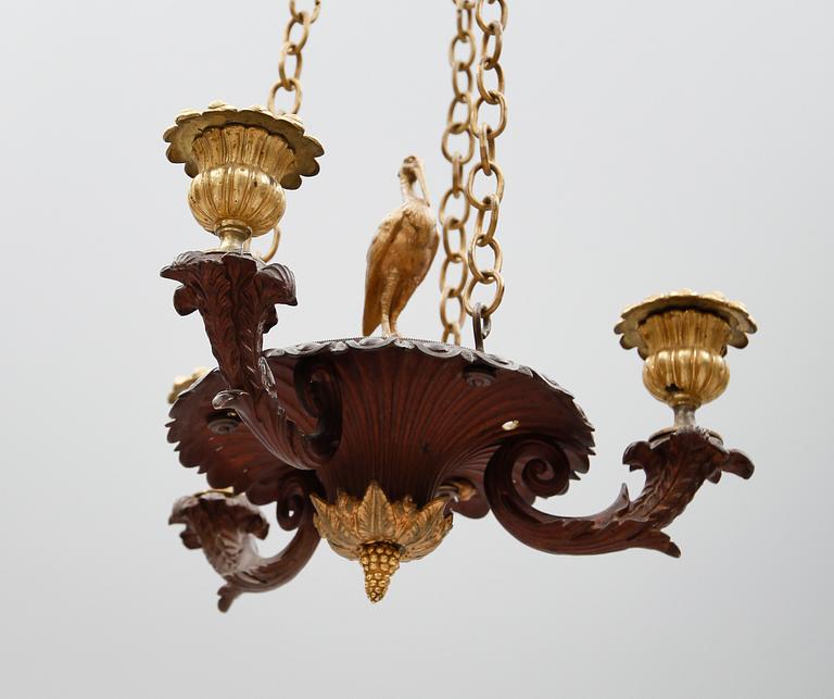 TAKAMPEL, brons, Louis XVI-stil, sent 1800-/tidigt 1900-tal. Diameter 25 cm.
