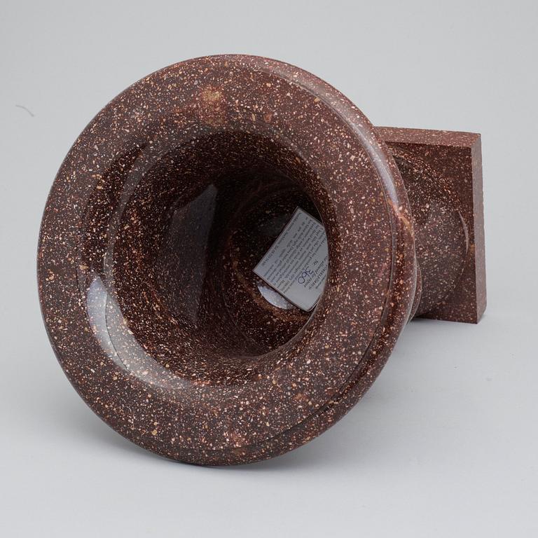A Swedish Empire 19th century porphyry urn.