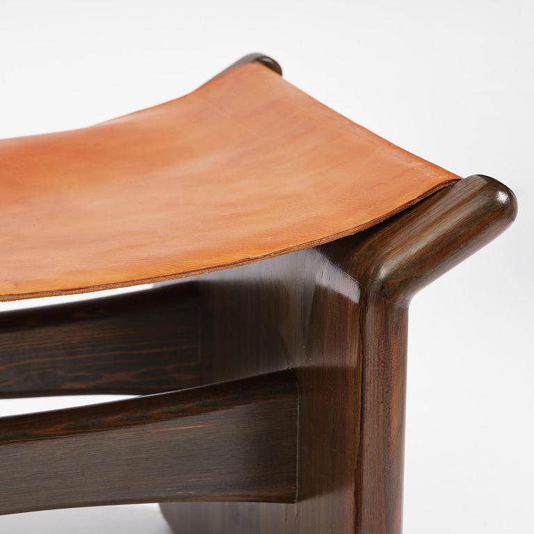 Tapio Wirkkala, a pair of stools, executed by Reino Huotari, Finland, 1981, for the Finnish Glass Museum.