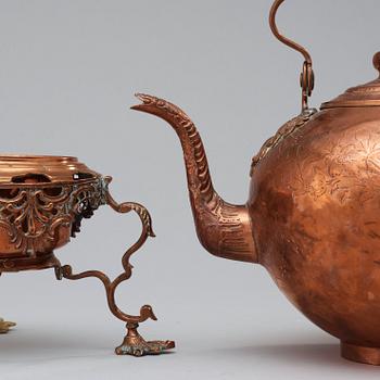 A Rococo 18th century copper water heater pot.