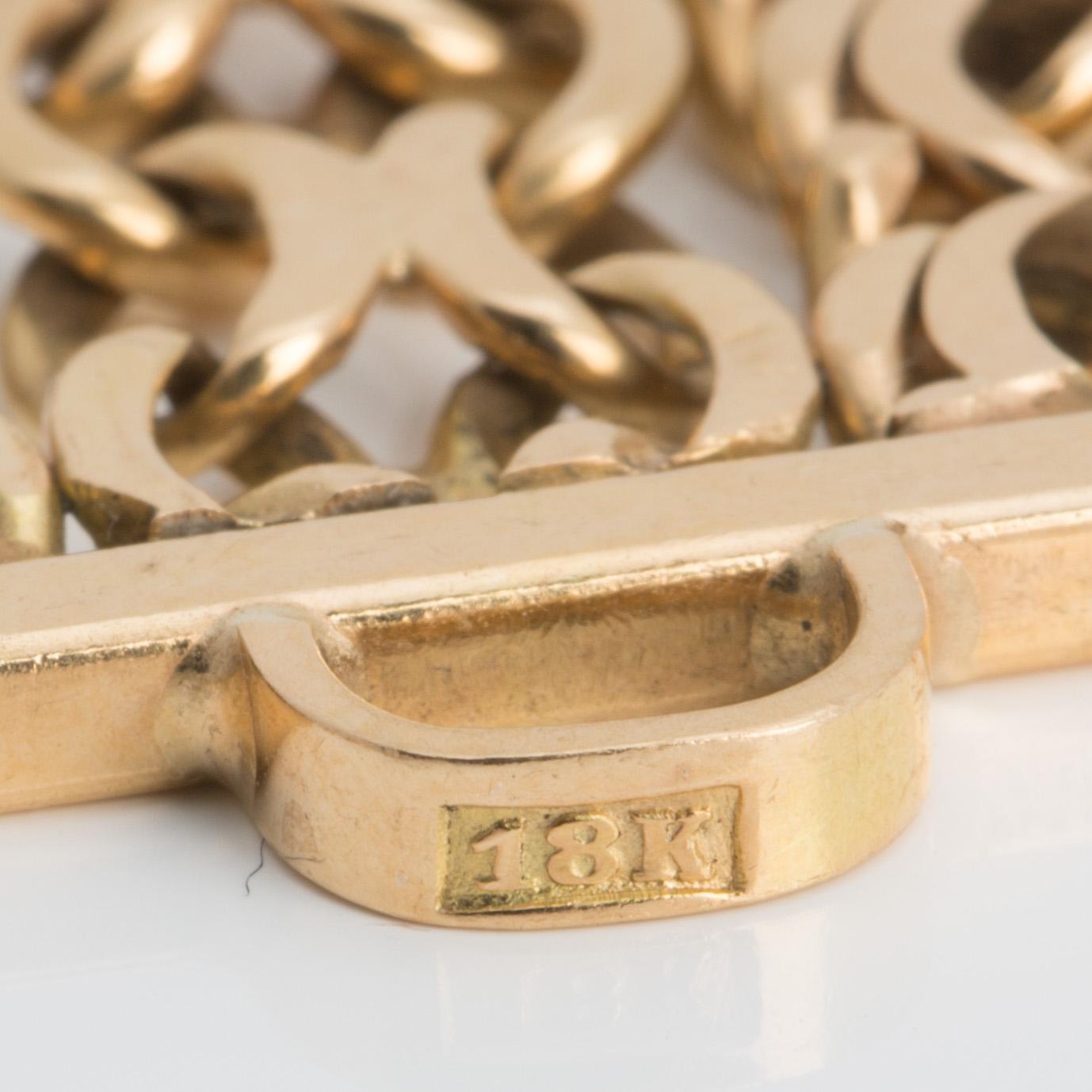 ARMBAND, x-länk samt bismarck, 18K guld.