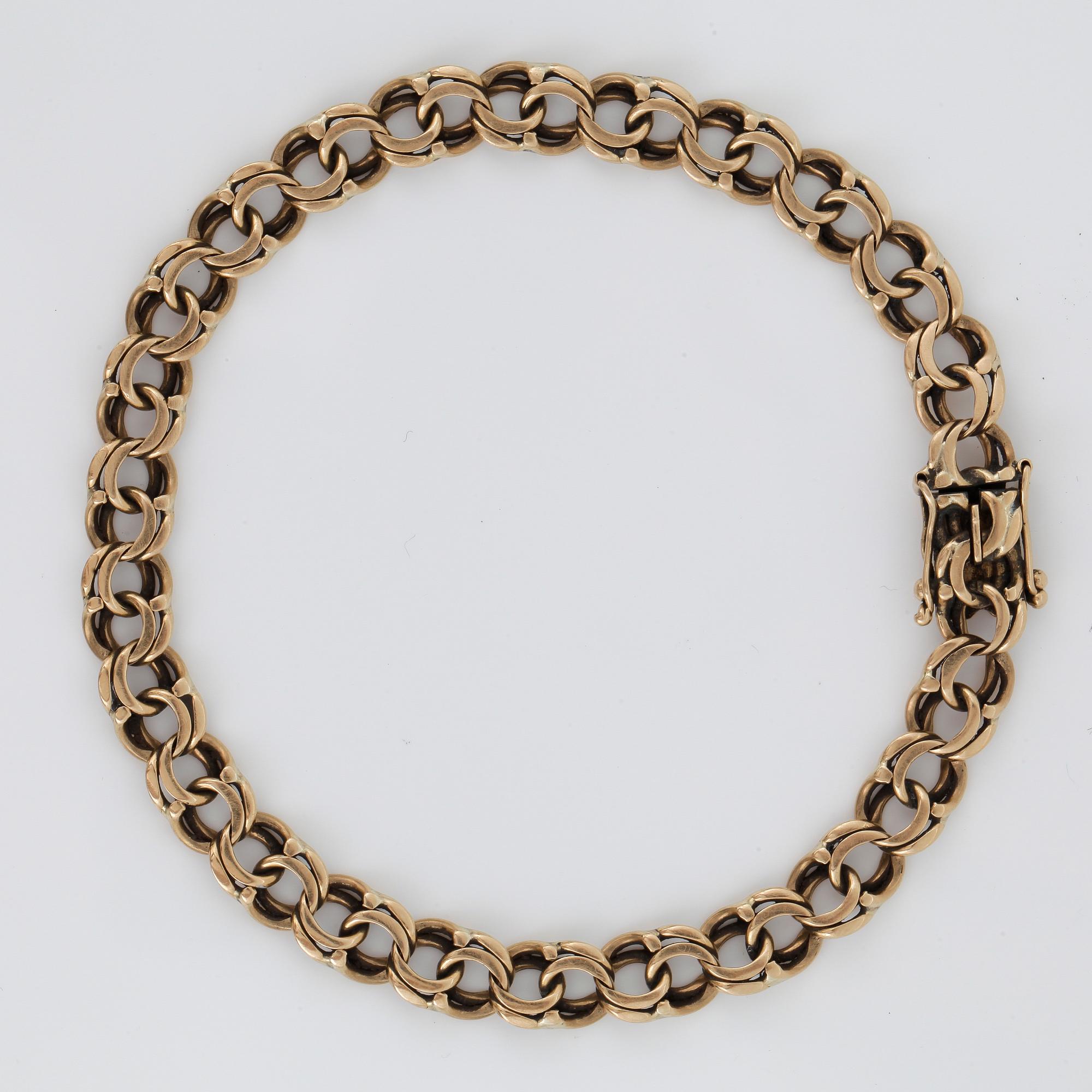 ARMBAND, guld 18K, stämplad BBG,1964. Vikt ca 17 gram.