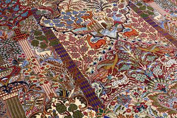 A, Figural Kashmar, ca 341 x 239 cm.