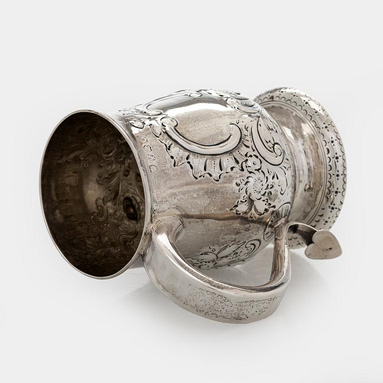 Dorothy Langlands, mugg, sterlingsilver, Newcastle, England 1806/1807.