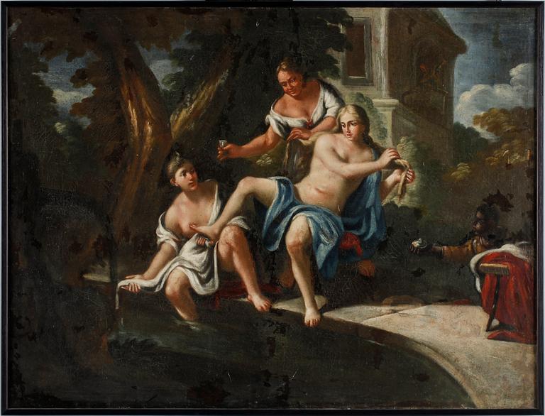 OKÄND KONSTNÄR, olja på duk, italiensk skola, 1600/1700-tal.