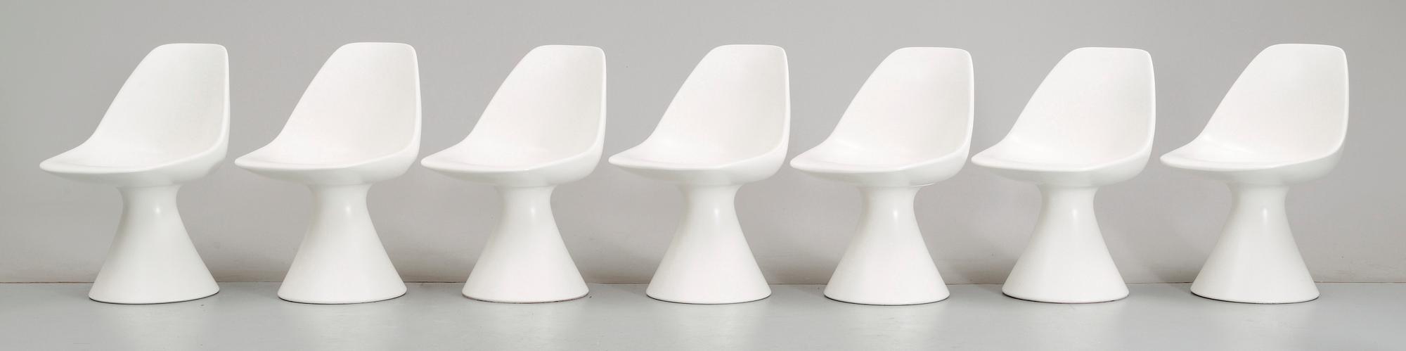 STOLAR, 7 st, "Mushroom Chair", Arkana, England 1960-tal.