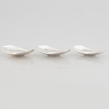Fat, tre stycken, silver, Japan, 1900-tal.