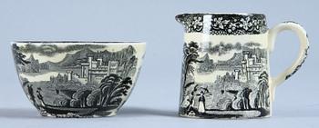 TESERVIS, 4 delar, flintgods, Royal Staffordshire Pottery, England, 1900-tal.