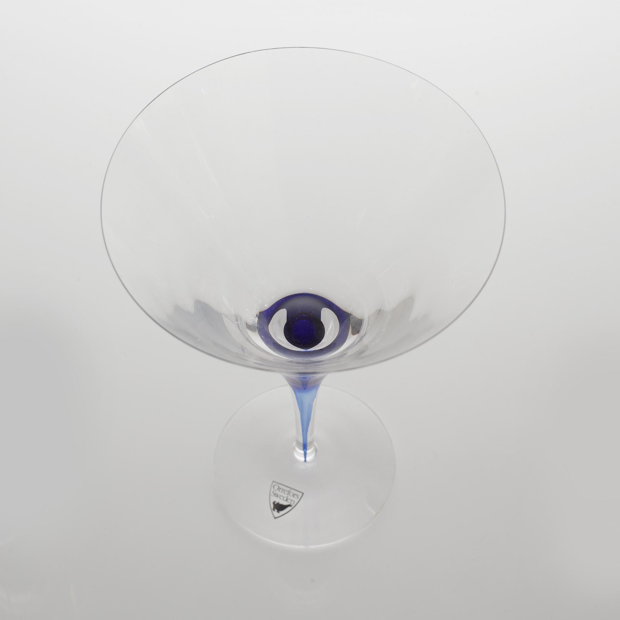 ERIKA LAGERBIELKE, 25 delar, glas, "Intermezzo", Orrefors, sent 1900-tal.