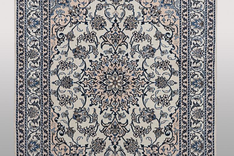 Rug, Nain, part silk, ca. 200 x 154 cm.