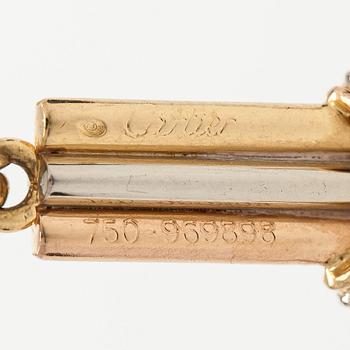 Cartier, kaulaketju riipuksella, risti "Trinity", 18K kolmiväri kulta.