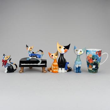ROSINA WACHTMEISTER, 5 figuriner, porslin, Goebel.