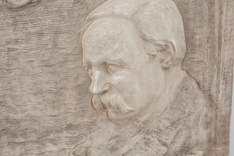 CARL CHRISTIAN CHRISTENSEN, wall plaque, plaster, signed and dated 1919.