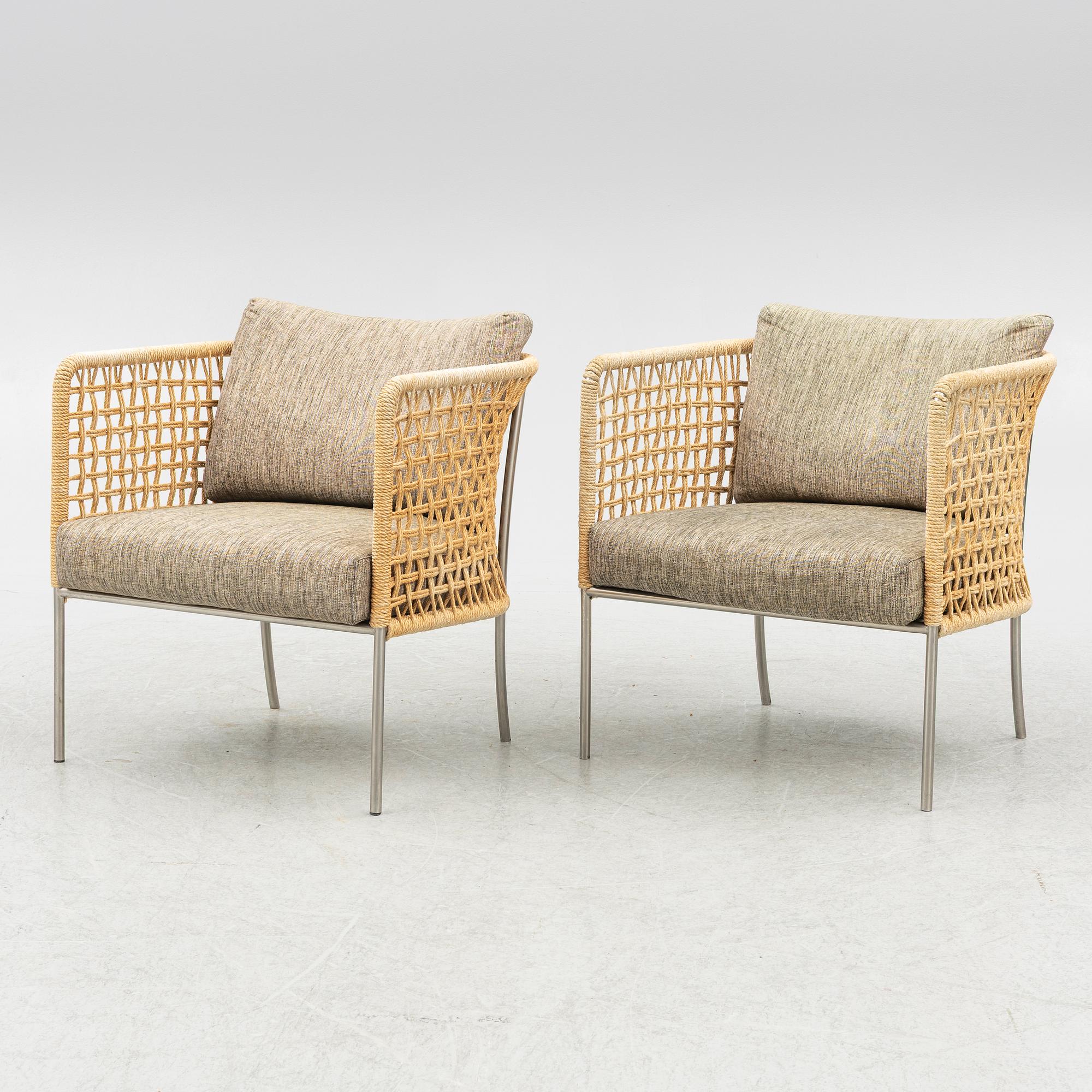 Piero Lissoni, a pair of 'Café Armchair', Living Divani.