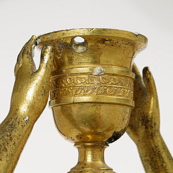 Ljusstake, empirestil, sent 1800-tal.