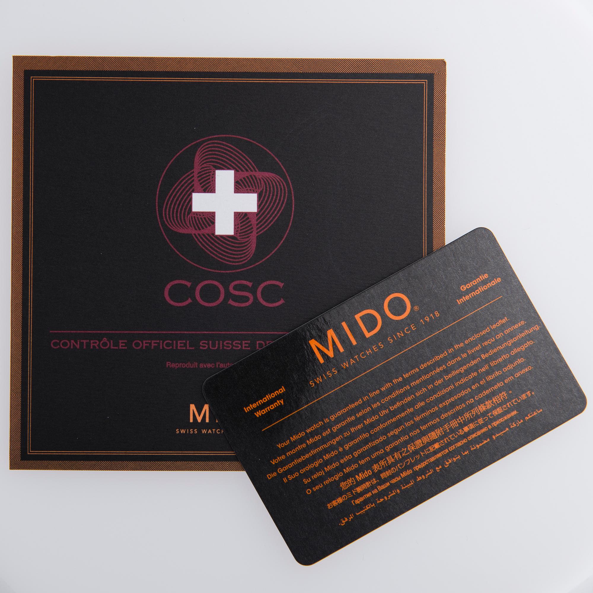 MIDO, Great Wall, automatic, chronometer, wristwatch, 42 mm.