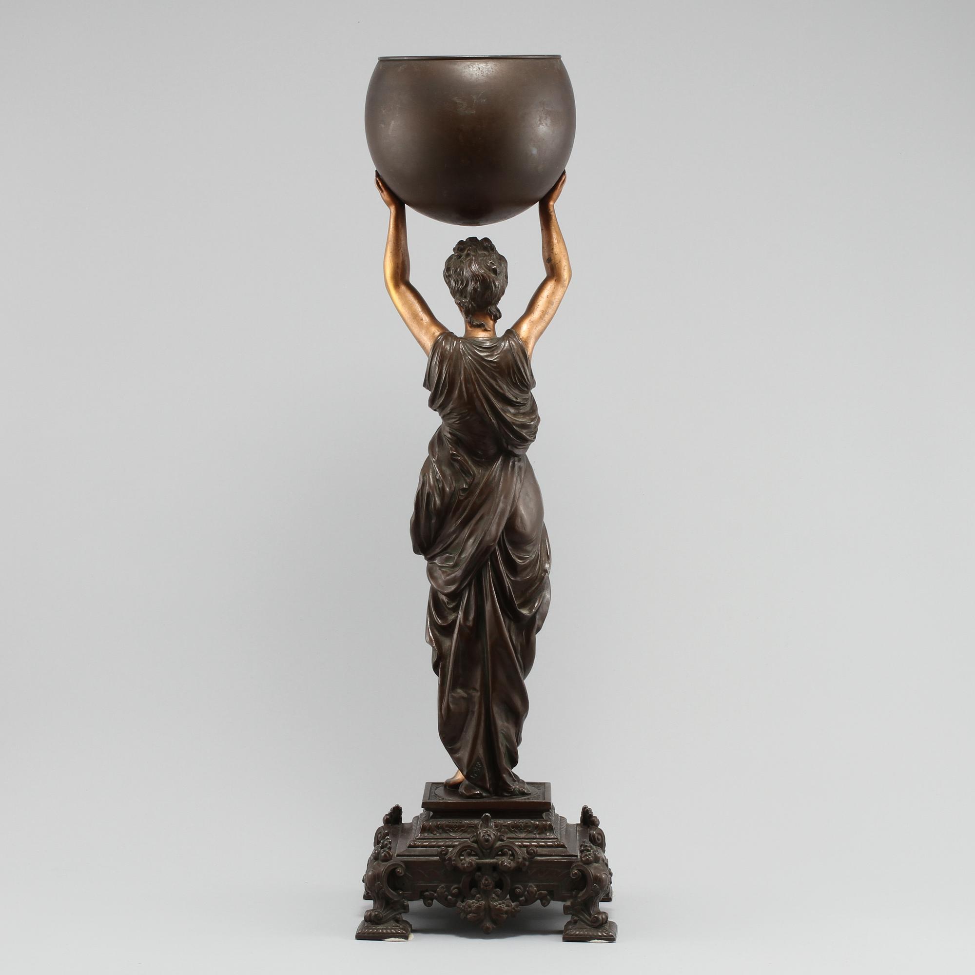 SKULPTUR, patinerad metall, sekelskiftet 1800/1900.