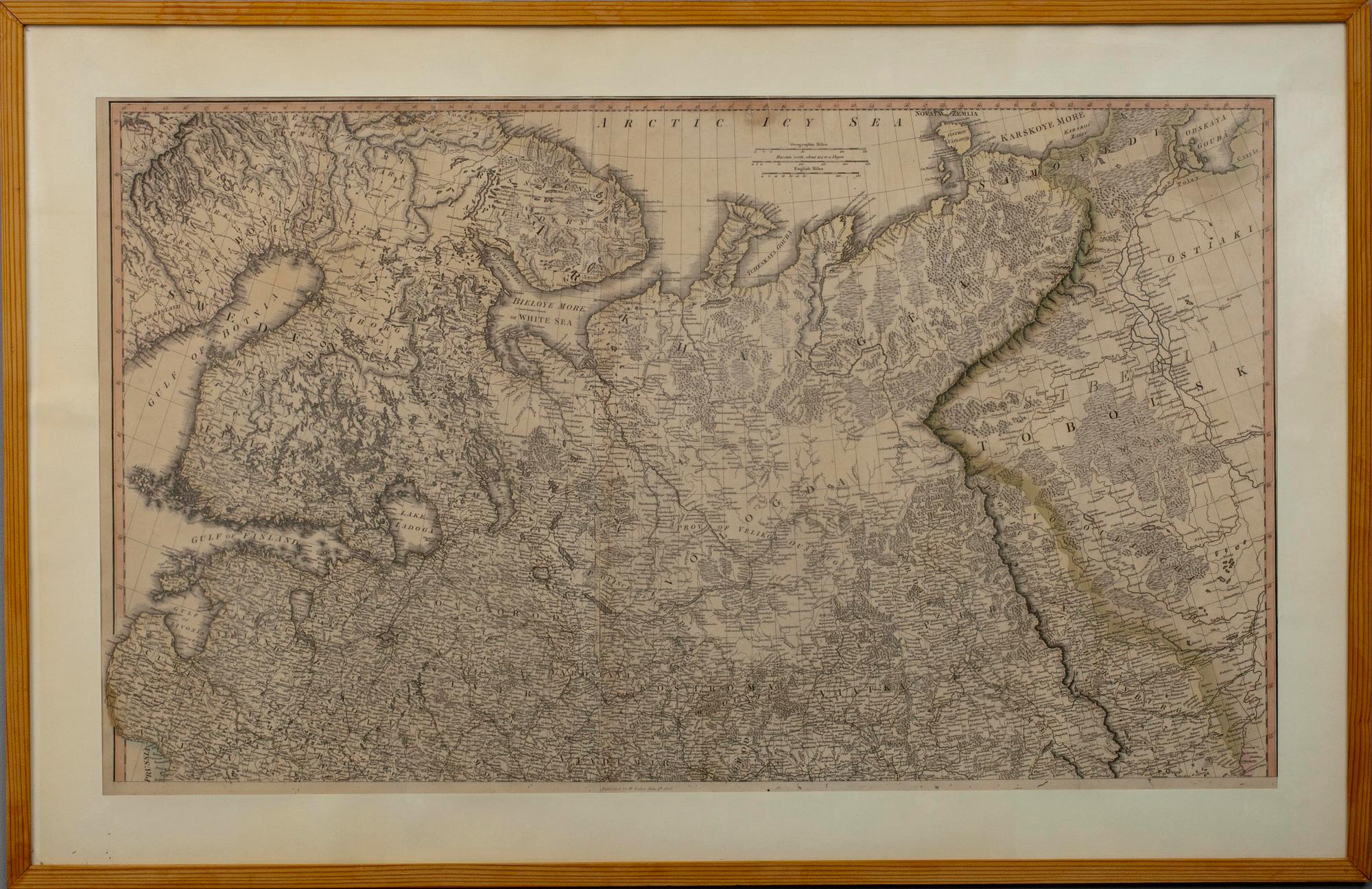 KARTTA, Artic Icy Sea, Published by W. Faden 1808.