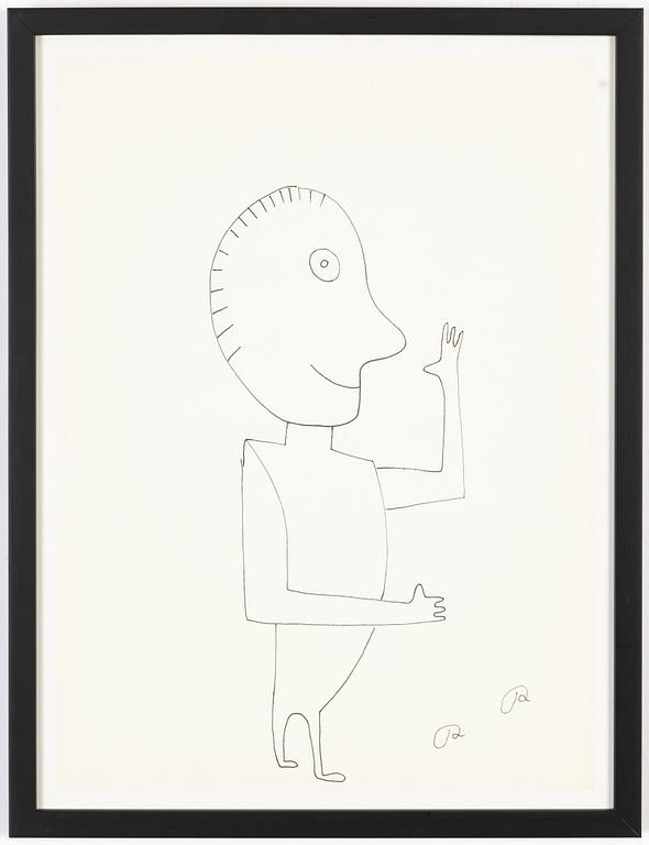 Roger Risberg, indian ink drawing, signed. Executed in 2008.