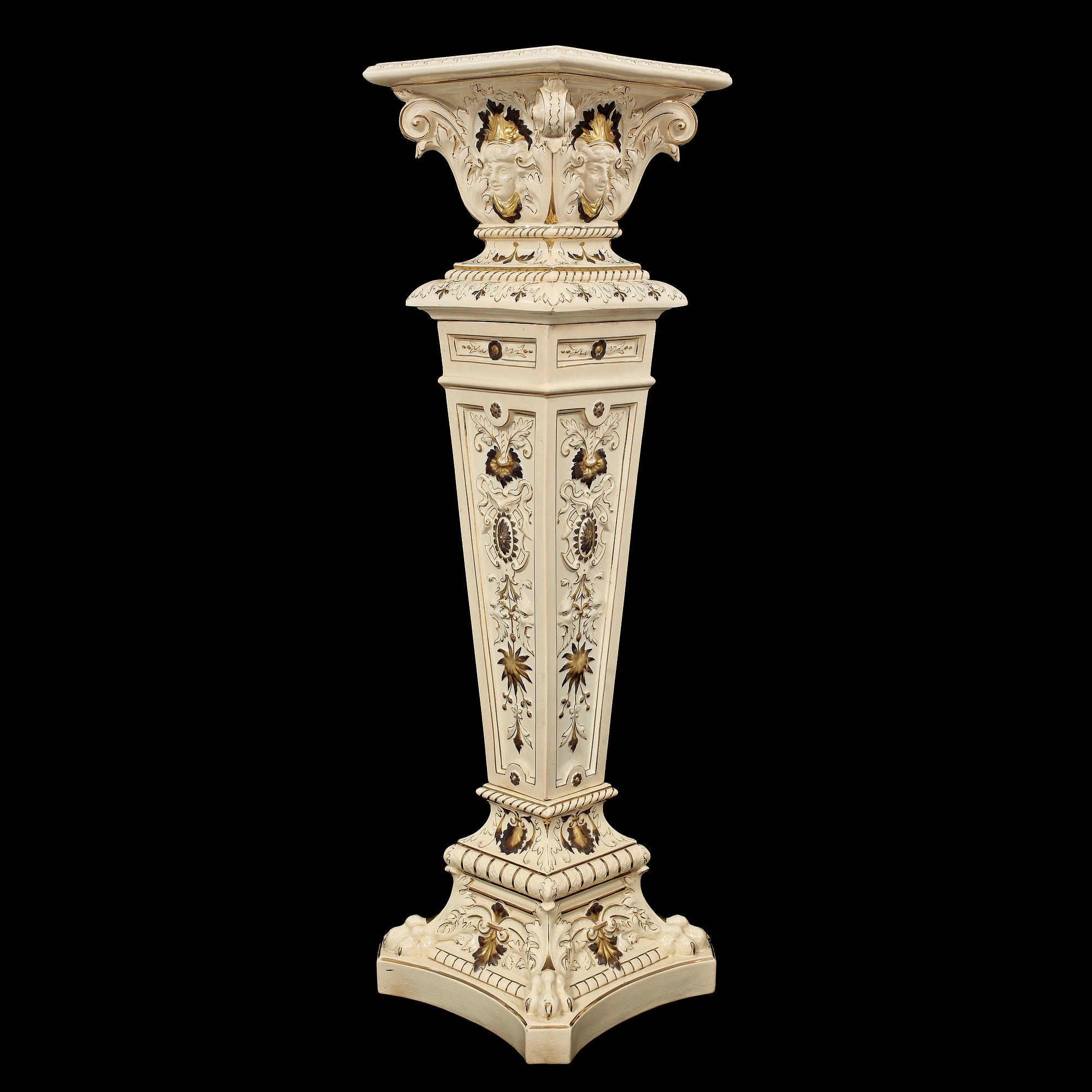 PIEDESTAL, flintgods, Rörstrand, omkring 1900.
