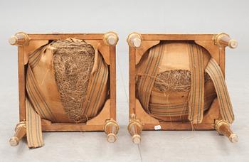 TABURETTER, ett par, Louis XVI-stil, 1900-talets början.