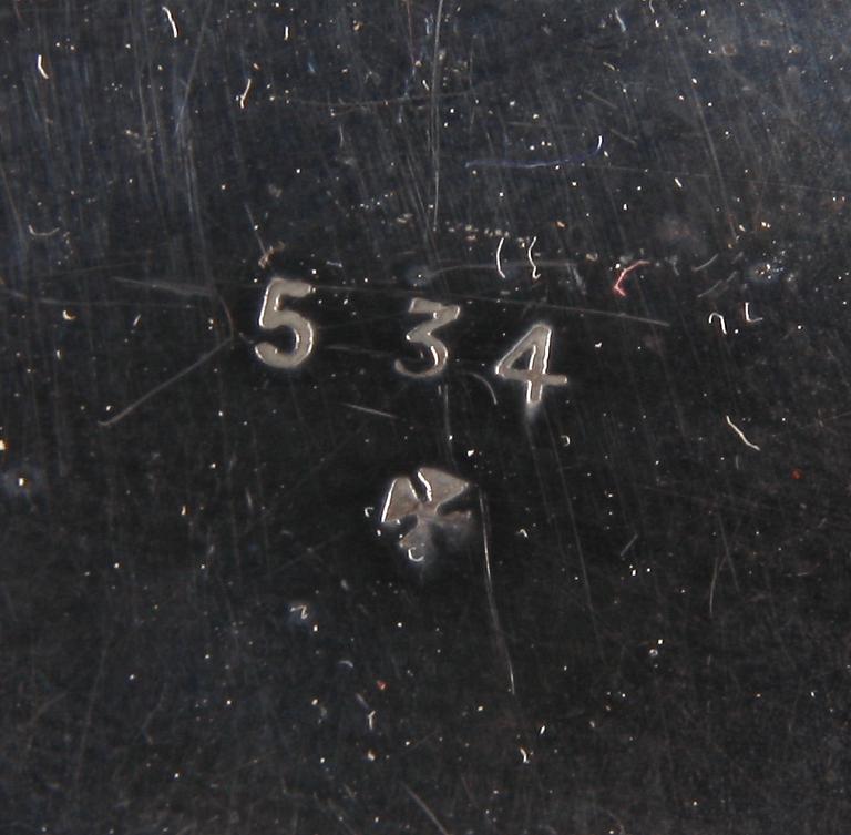 GRÄDDKANNA samt SOCKERSKÅL, silver, JC Limited, Birmingham, England, 1908. Tot ca 260 g.