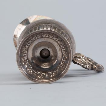 MJÖLKKANNA, silver, Claes Christian Carlén, Borås, 1841. Vikt ca 182 g.