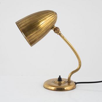 Harald Notini, skrivbordslampa/vägglampa, modell 15470, Arvid Böhlmarks Lampfabrik, 1940-tal.