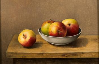 Nadine Lundahl, olja på pannå, signerad och daterad -83.