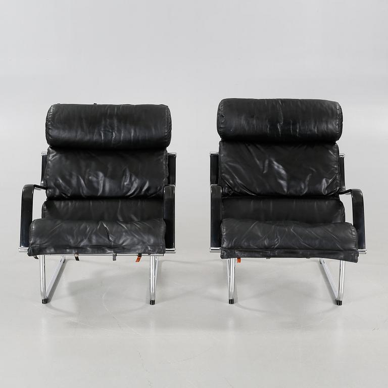 A pair of "Remmi 817H-1K" chairs, designed by Yrjö Kukkapuro in 1969, made by Haimi Oy or Avarte Oy.