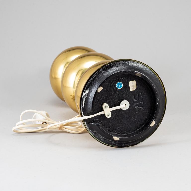 A brass table lamp, AB Stilarmatur Tranås, second half of the 20th century.