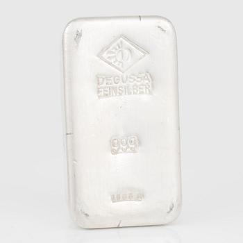 SILVERTACKA, silver, Degussa, Tyskland. Vikt 1000 gram.
