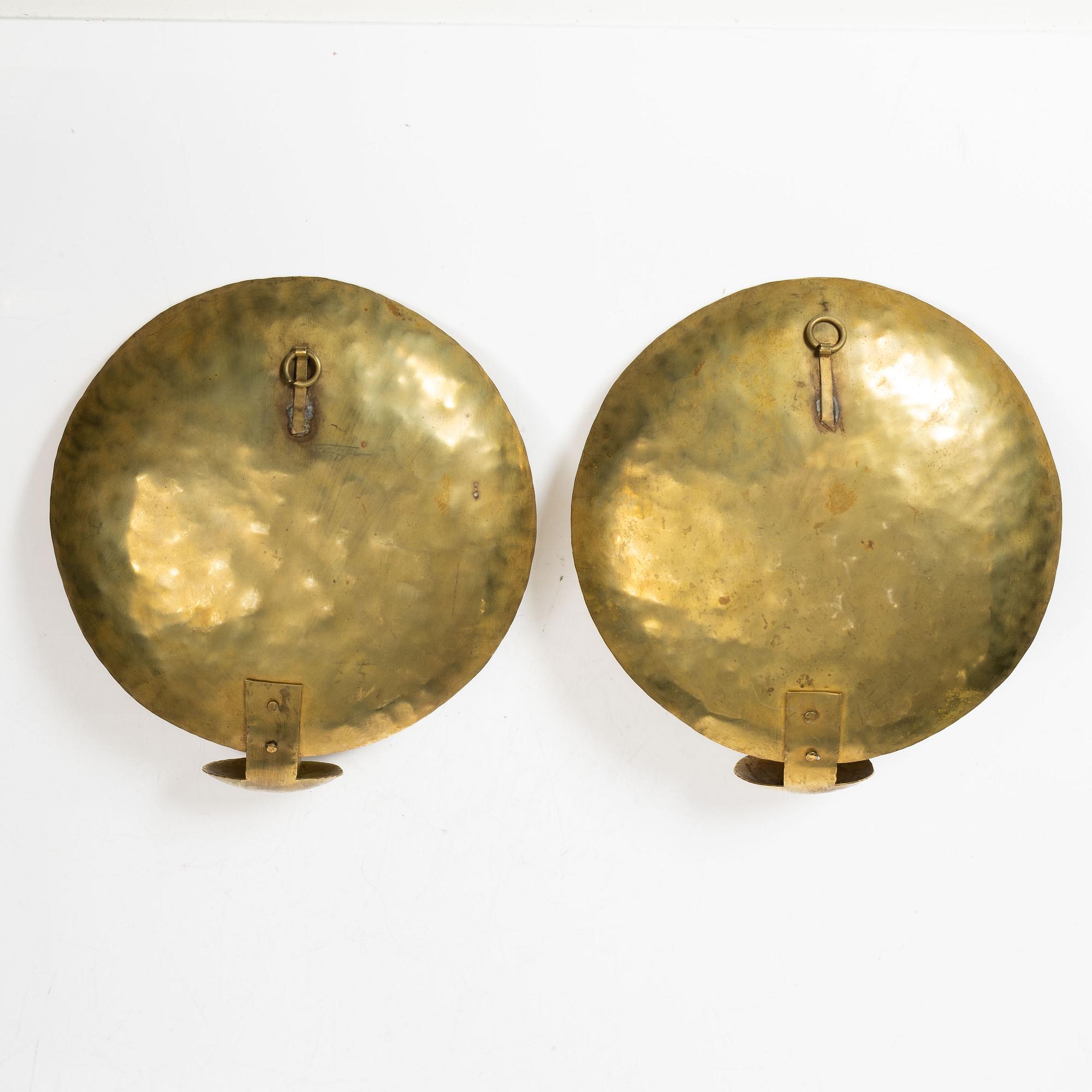 Karl Erik Torssell, a pair of wall sconces, later part of the 20th century.