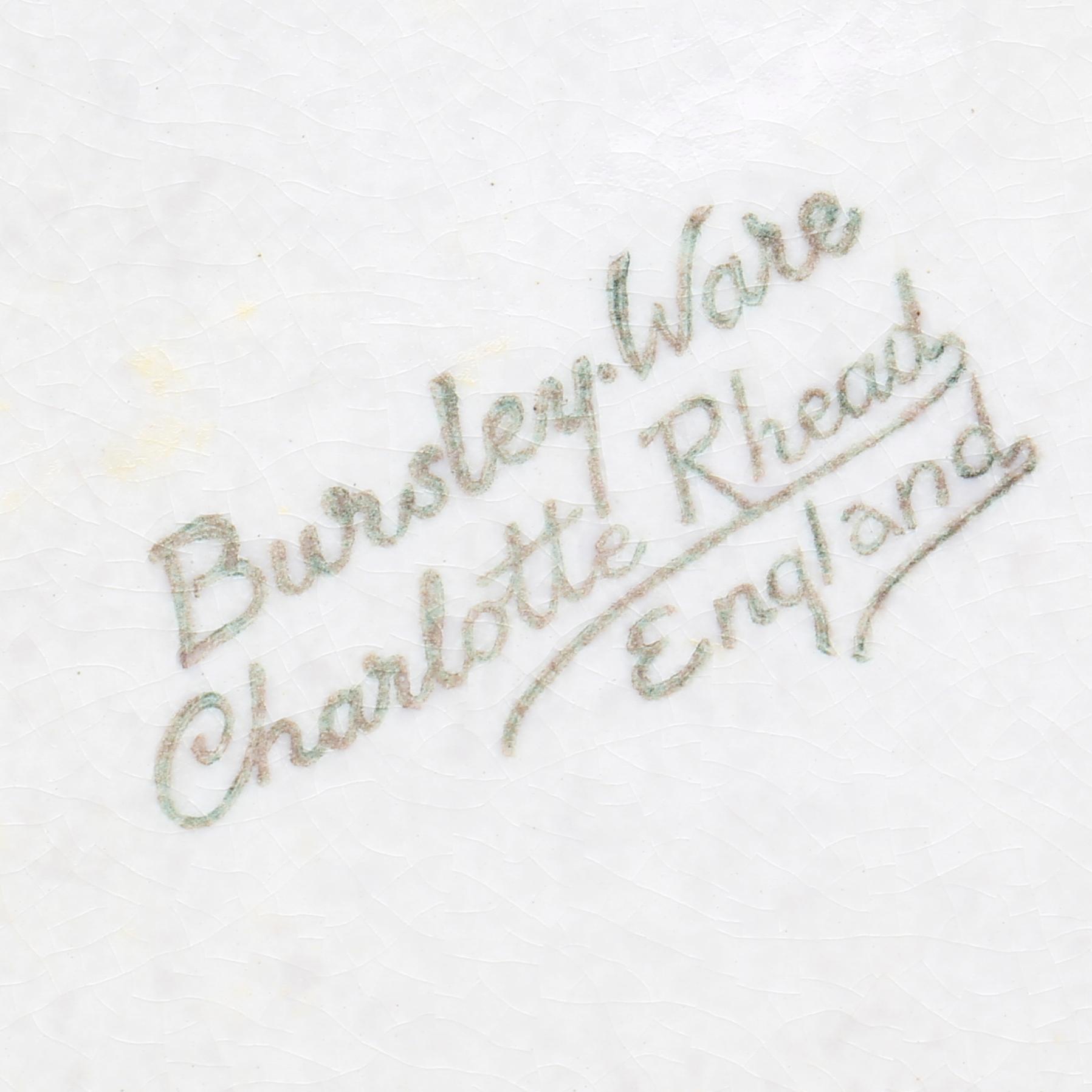 A CHARLOTTE RHEAD PLATE FROM BURSLEY WARE.