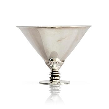 518. Georg Jensen, a sterling silver bowl on foot, model no. 259, design Gundorph Albertus, Copenhagen, Denmark, after 1945.